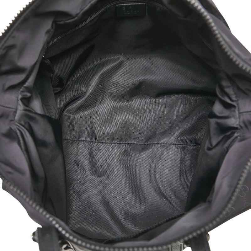 グッチ GGナイロン トートバッグ ショルダーバッグ 2WAY 510332 ブラック ナイロン レザー レディース GUCCI 【中古】