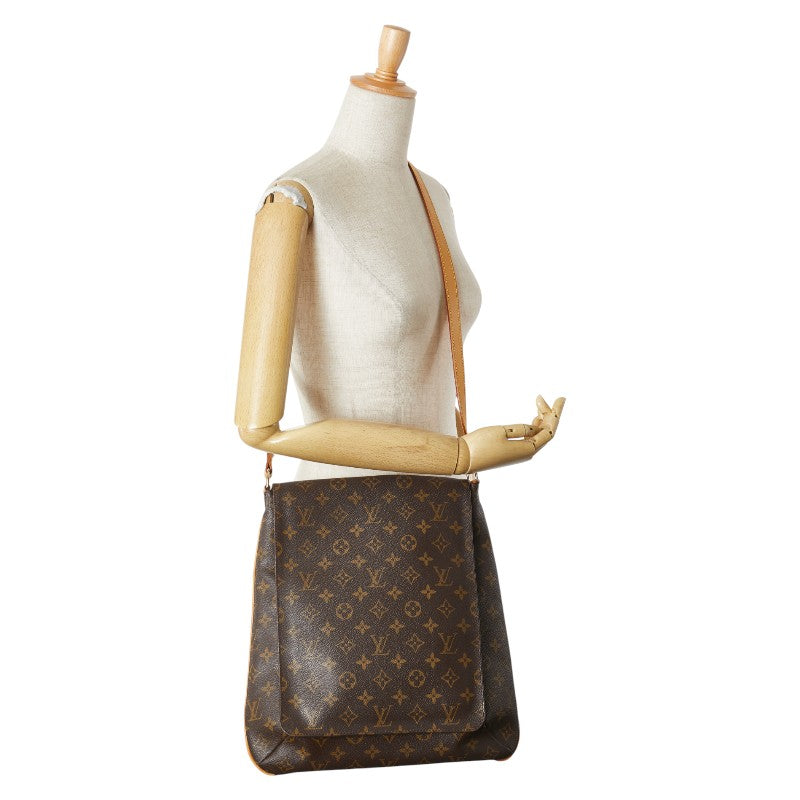 ルイ ヴィトン モノグラム ミュゼット ショルダーバッグ M51256 ブラウン PVC レザー レディース LOUIS VUITTON 【中古】