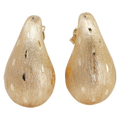 K18YG イエローゴールド ドロップ 雫 スタッドピアス レディース 【中古】