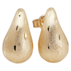 K18YG イエローゴールド ドロップ 雫 スタッドピアス レディース 【中古】