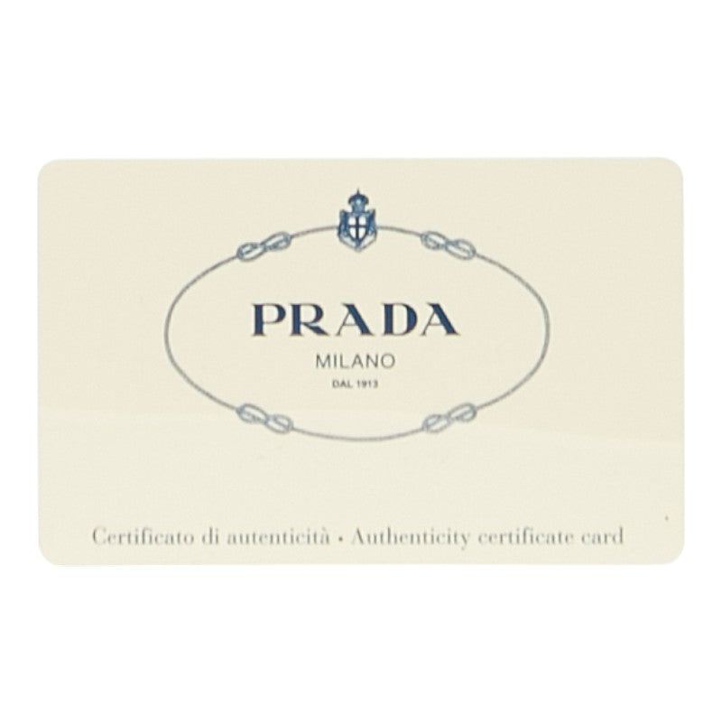 プラダ 三角ロゴプレート トートバッグ ハンドバッグ ベージュ アイボリー キャンバス レザー レディース PRADA 【中古】