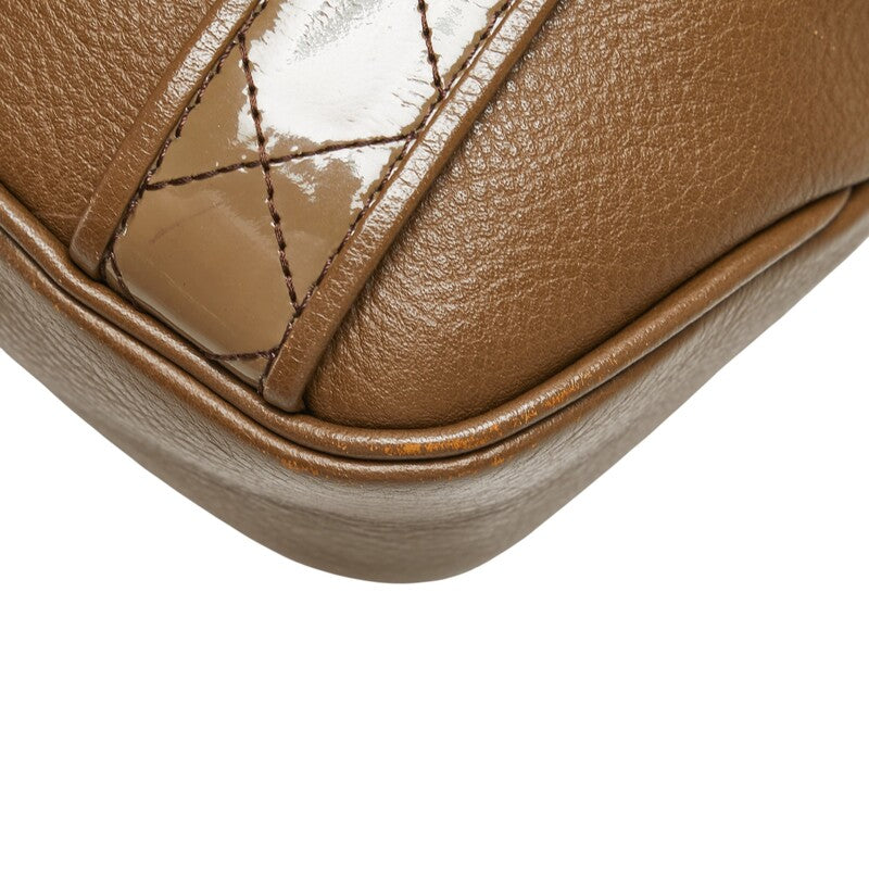 バーバリー ノバチェック ショルダーバッグ ブラウン レザー レディース BURBERRY 【中古】