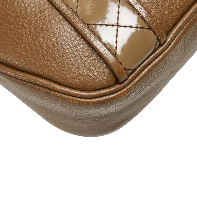 バーバリー ノバチェック ショルダーバッグ ブラウン レザー レディース BURBERRY 【中古】