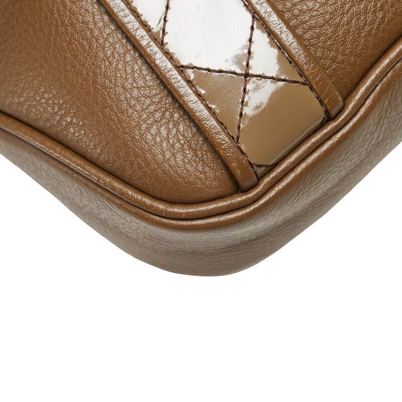 バーバリー ノバチェック ショルダーバッグ ブラウン レザー レディース BURBERRY 【中古】
