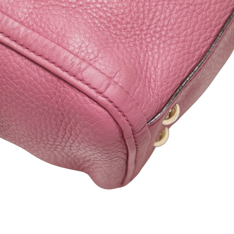 グッチ ソーホー タッセル ショルダーバッグ トートバッグ 282307 ピンク レザー レディース GUCCI 【中古】