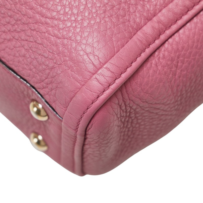 グッチ ソーホー タッセル ショルダーバッグ トートバッグ 282307 ピンク レザー レディース GUCCI 【中古】