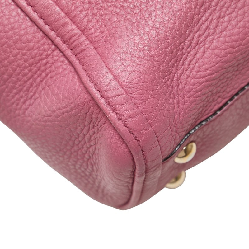 グッチ ソーホー タッセル ショルダーバッグ トートバッグ 282307 ピンク レザー レディース GUCCI 【中古】