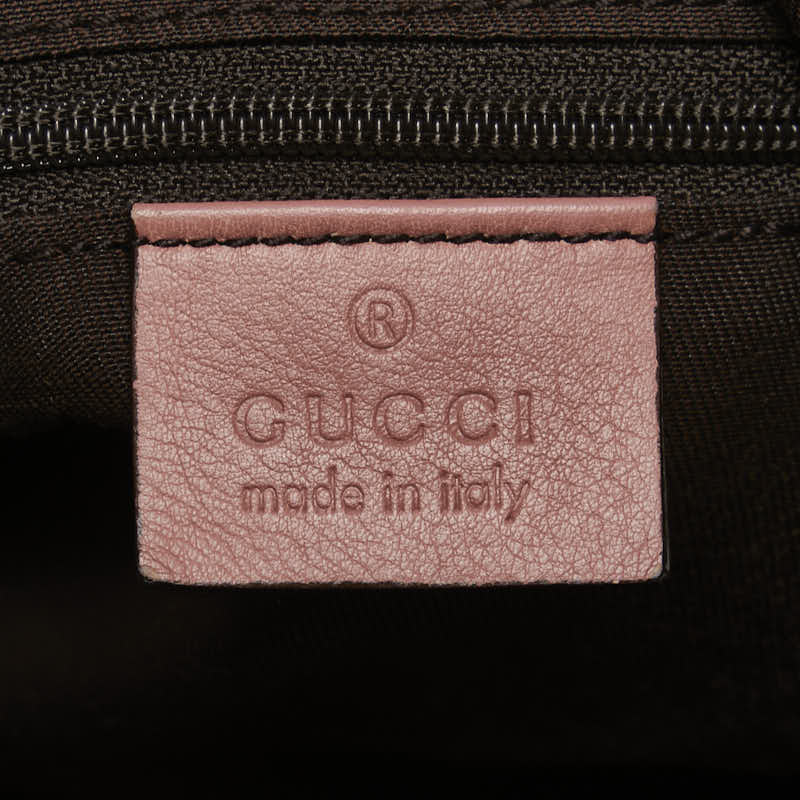 グッチ GGキャンバス ハンドバッグ ショルダーバッグ ２WAY 223974 ブラウン ピンク キャンバス レザー レディース GUCCI 【中古】
