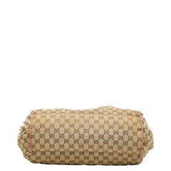 グッチ GGキャンバス ハンドバッグ ショルダーバッグ ２WAY 223974 ブラウン ピンク キャンバス レザー レディース GUCCI 【中古】