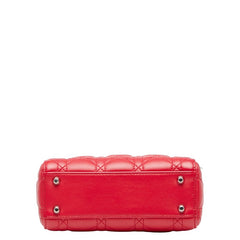 ディオール カナージュ レディディオール ハンドバッグ ショルダーバッグ 2WAY レッド レザー レディース Dior 【中古】