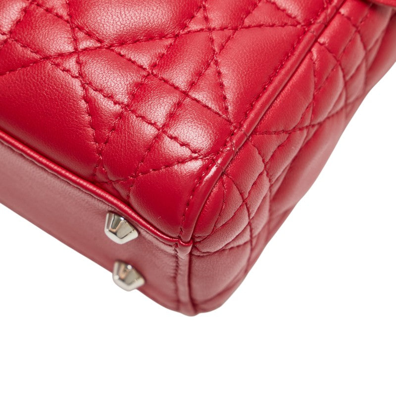 ディオール カナージュ レディディオール ハンドバッグ ショルダーバッグ 2WAY レッド レザー レディース Dior 【中古】