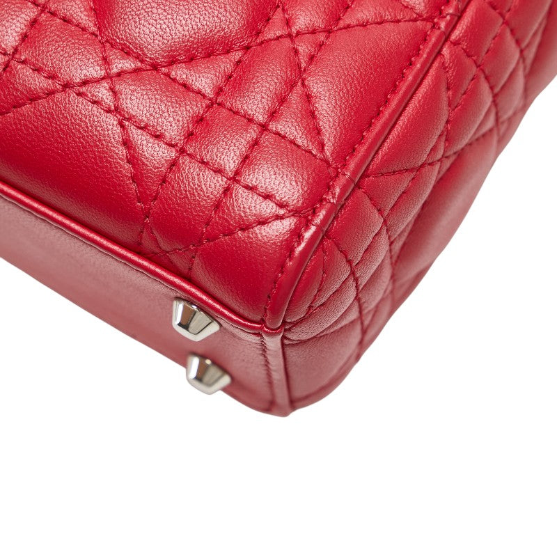 ディオール カナージュ レディディオール ハンドバッグ ショルダーバッグ 2WAY レッド レザー レディース Dior 【中古】