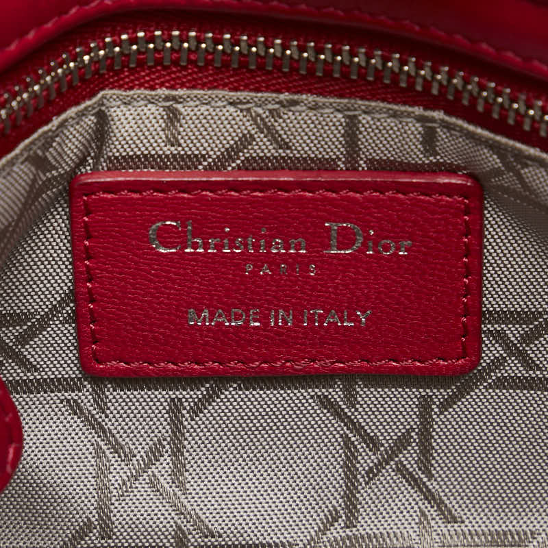ディオール カナージュ レディディオール ハンドバッグ ショルダーバッグ 2WAY レッド レザー レディース Dior 【中古】