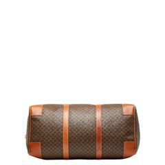 セリーヌ マカダム ボストンバッグ ブラウン PVC レザー レディース CELINE 【中古】