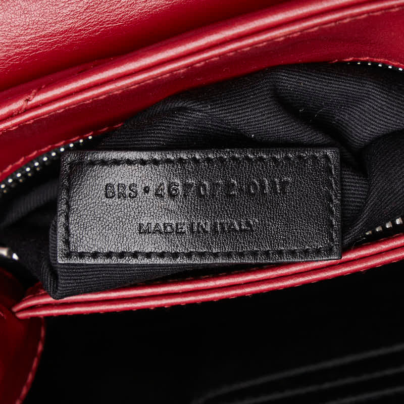 サンローラン YSLロゴ ルル トイバッグ ショルダーバッグ 467072 ワインレッド レザー レディース SAINT LAURENT 【中古】