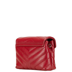 サンローラン YSLロゴ ルル トイバッグ ショルダーバッグ 467072 ワインレッド レザー レディース SAINT LAURENT 【中古】