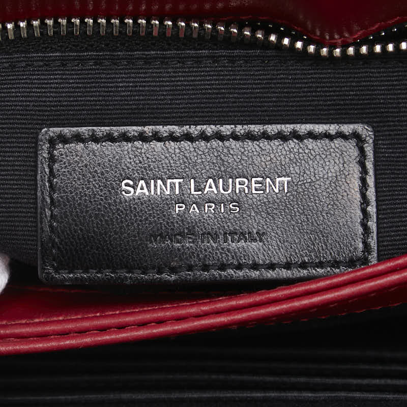 サンローラン YSLロゴ ルル トイバッグ ショルダーバッグ 467072 ワインレッド レザー レディース SAINT LAURENT 【中古】