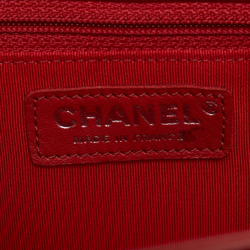 シャネル ボーイシャネル チェーン ショルダーバッグ レッド レザー レディース CHANEL 【中古】