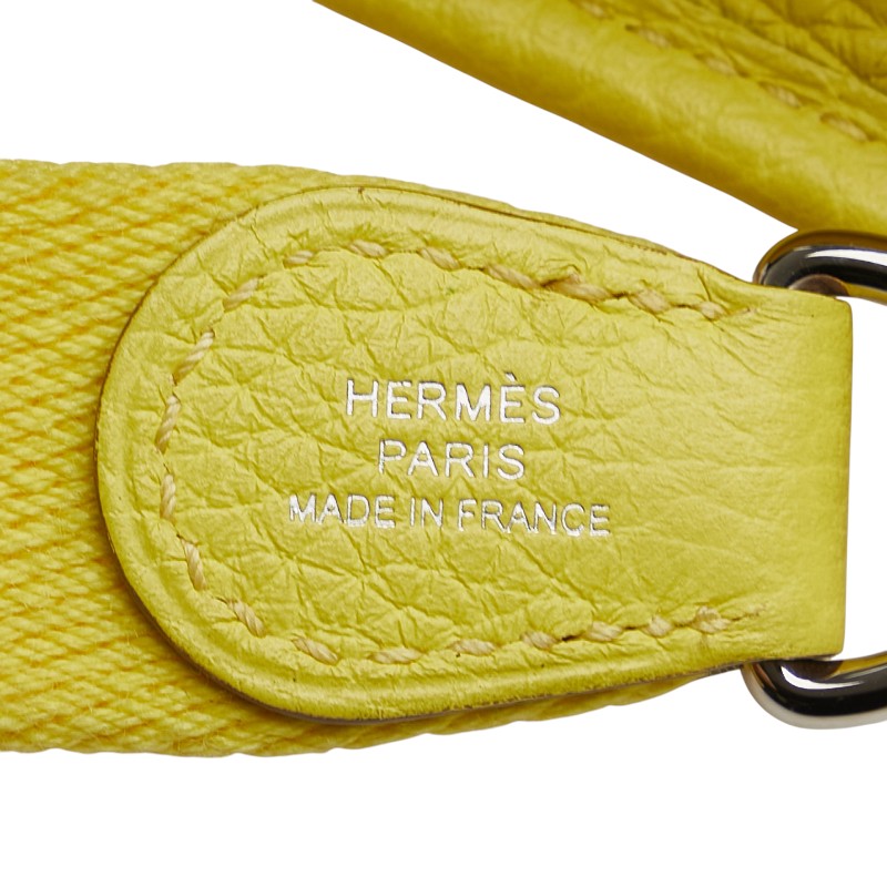 エルメス エヴリンTPM ショルダーバッグ ライム シルバー金具 トリヨンクレマンス レディース HERMES 【中古】