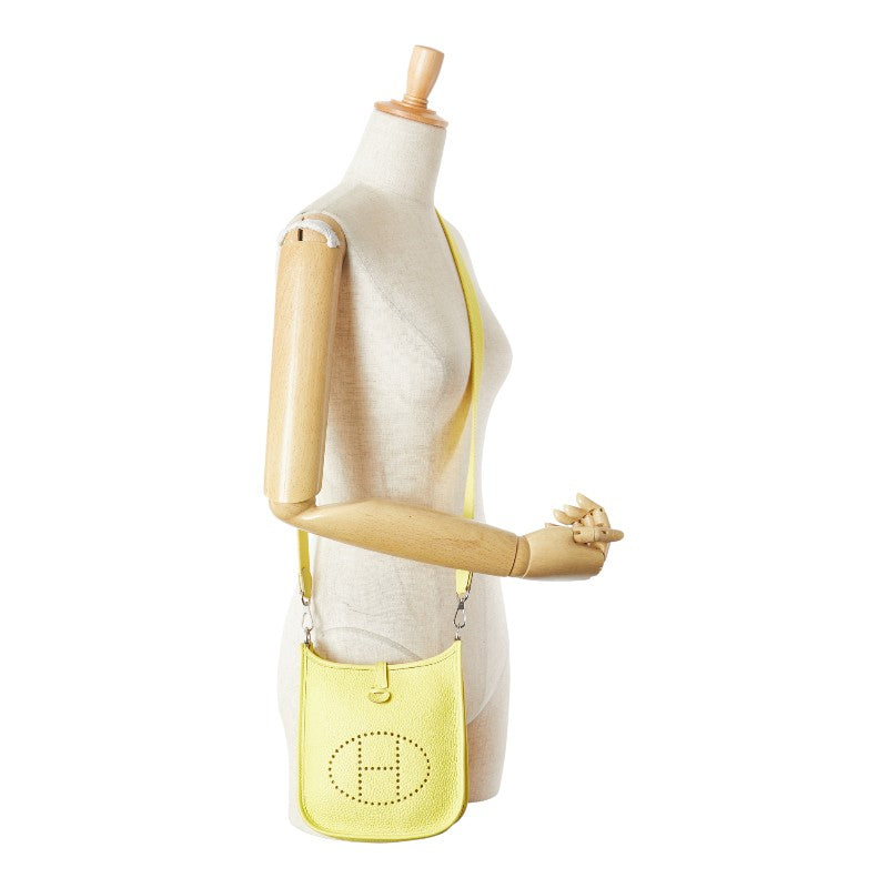 エルメス エヴリンTPM ショルダーバッグ ライム シルバー金具 トリヨンクレマンス レディース HERMES 【中古】