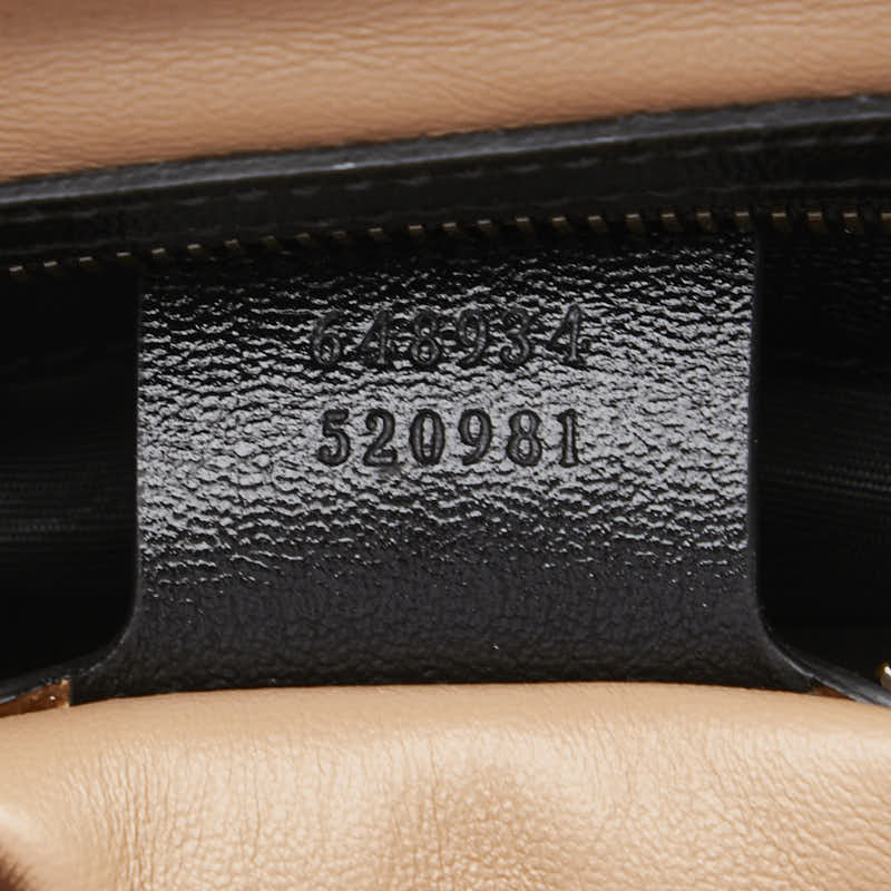 グッチ GGマーモント ダブルG 斜め掛け ショルダーバッグ 648934 ブラウン ブラック パイソン レザー レディース GUCCI 【中古】