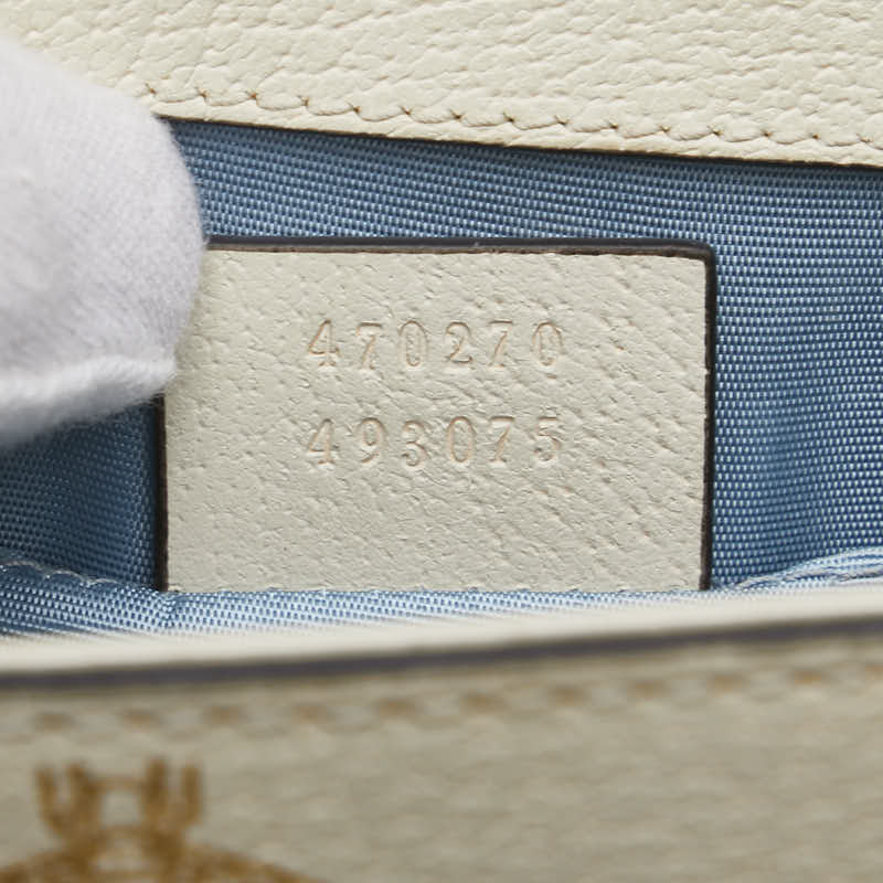 グッチ シルヴィ 星 スター 蜂 ビー ハンドバッグ ショルダーバッグ 2WAY 470270 アイボリー レザー レディース GUCCI 【中古】
