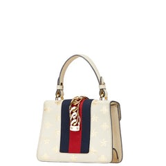 グッチ シルヴィ 星 スター 蜂 ビー ハンドバッグ ショルダーバッグ 2WAY 470270 アイボリー レザー レディース GUCCI 【中古】