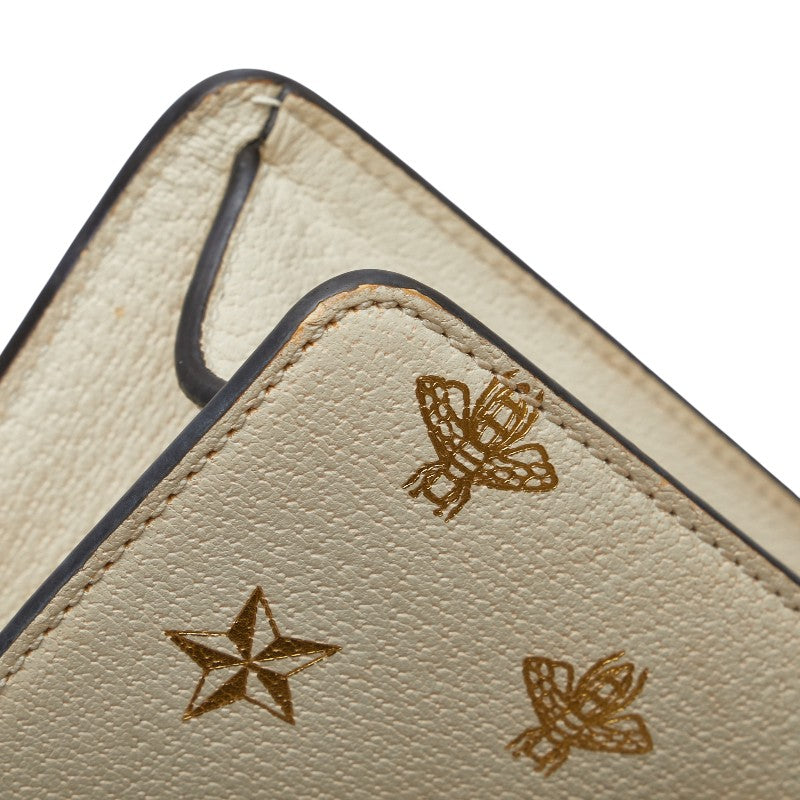 グッチ シルヴィ 星 スター 蜂 ビー ハンドバッグ ショルダーバッグ 2WAY 470270 アイボリー レザー レディース GUCCI 【中古】