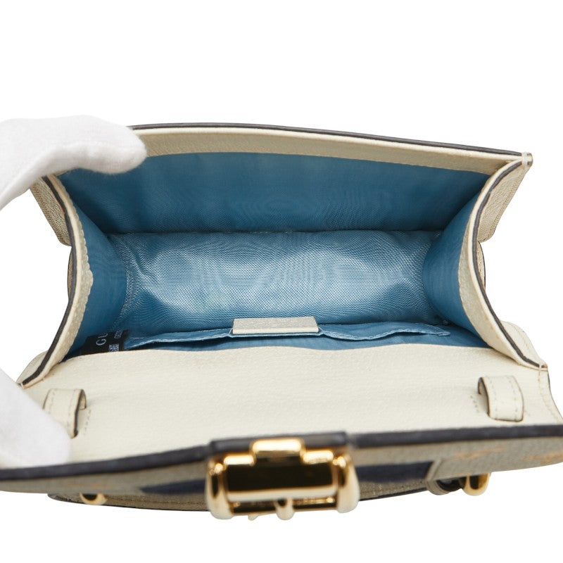 グッチ シルヴィ 星 スター 蜂 ビー ハンドバッグ ショルダーバッグ 2WAY 470270 アイボリー レザー レディース GUCCI 【中古】