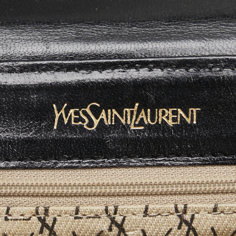 サンローラン リザード型押し ショルダーバッグ ブラック レザー レディース SAINT LAURENT 【中古】