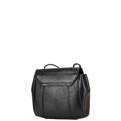サンローラン リザード型押し ショルダーバッグ ブラック レザー レディース SAINT LAURENT 【中古】