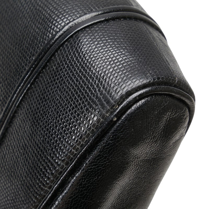 サンローラン リザード型押し ショルダーバッグ ブラック レザー レディース SAINT LAURENT 【中古】