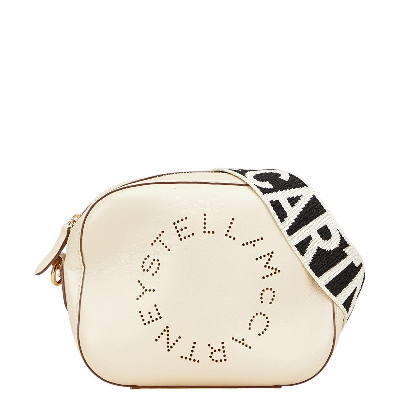 ステラマッカートニー アルター パンチングロゴ 斜め掛け ミニショルダーバッグ カメラバッグ アイボリー ベージュ ポリエステル レディース Stella McCartney 【中古】