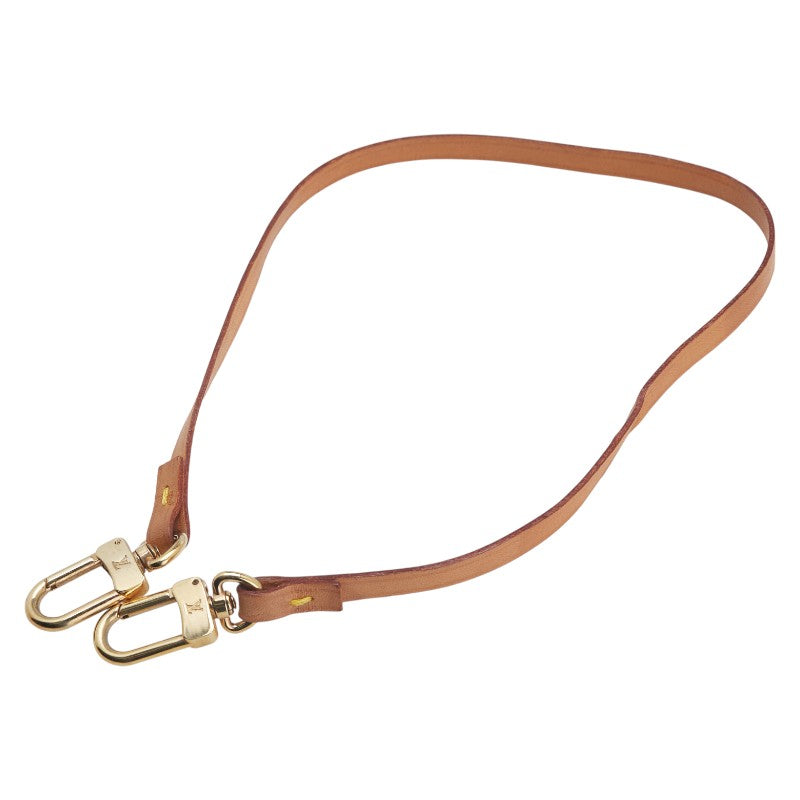 ルイ ヴィトン アクセサリーポーチ用 ショルダーストラップ ブラウン ゴールド レザー メッキ レディース LOUIS VUITTON 【中古】