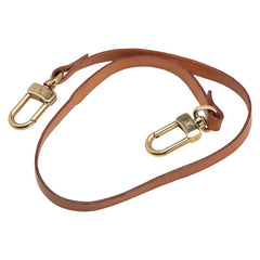 ルイ ヴィトン アクセサリーポーチ用 ショルダーストラップ ブラウン ゴールド レザー メッキ レディース LOUIS VUITTON 【中古】