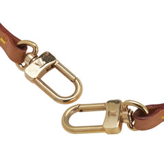 ルイ ヴィトン アクセサリーポーチ用 ショルダーストラップ ブラウン ゴールド レザー メッキ レディース LOUIS VUITTON 【中古】