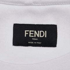 フェンディ FFロゴ Tシャツ サイズ：L FY0936 AL36 ホワイト マルチカラー コットン メンズ FENDI 【中古】
