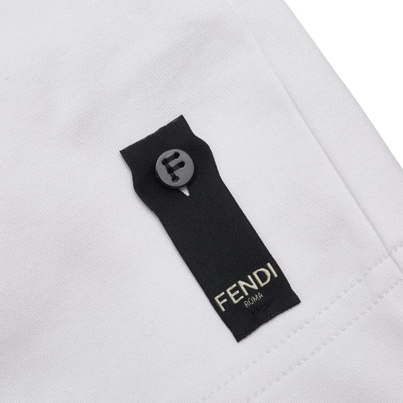 フェンディ FFロゴ Tシャツ サイズ：L FY0936 AL36 ホワイト マルチカラー コットン メンズ FENDI 【中古】
