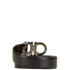 サルヴァトーレフェラガモ ガンチーニ リバーシブル ベルト ブラック ブラウン レザー メンズ Salvatore Ferragamo 【中古】