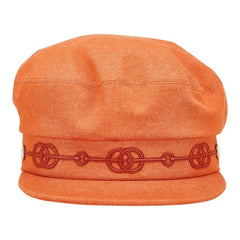 エルメス カブール クリケティス キャスケット サイズ：58 オレンジ コットン ポリウレタン レディース HERMES 【中古】