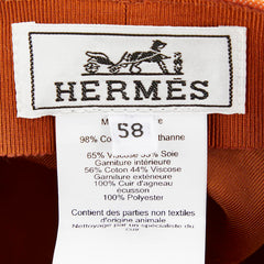 エルメス カブール クリケティス キャスケット サイズ：58 オレンジ コットン ポリウレタン レディース HERMES 【中古】
