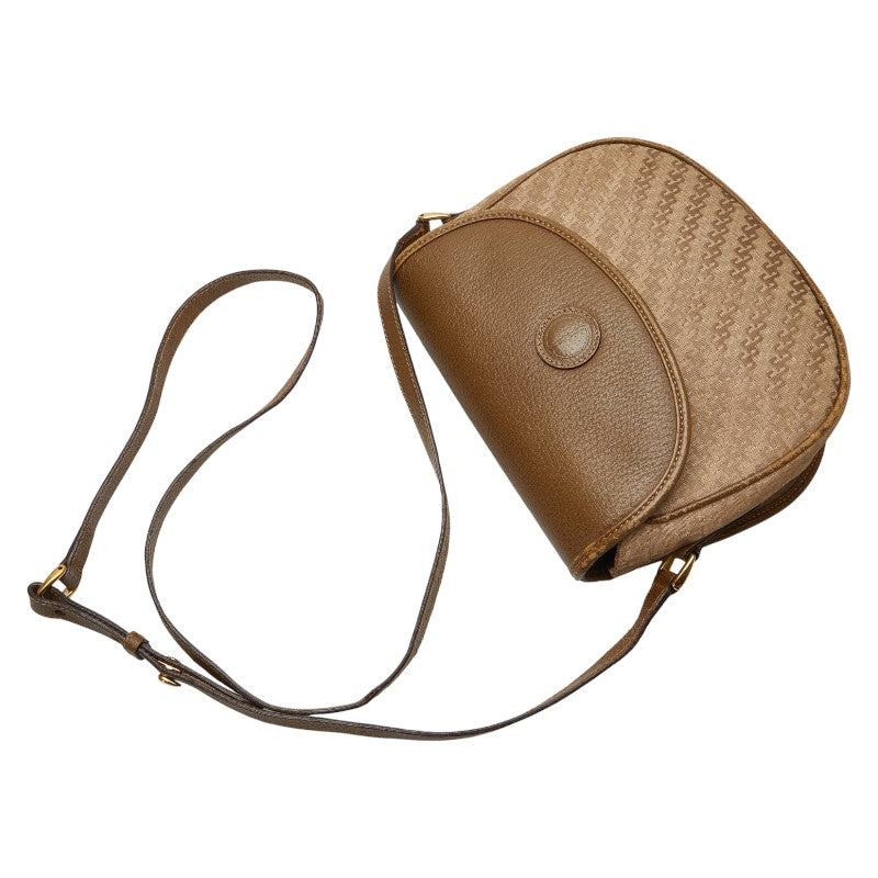 グッチ オールドグッチ ショルダーバッグ 007.754.0074 カーキ ブラウン キャンバス レザー レディース GUCCI 【中古】