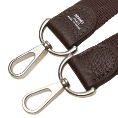 エルメス ショルダーストラップ ブラウン キャンバス レザー レディース HERMES 【中古】