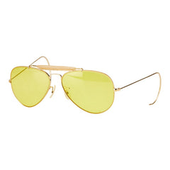 レイバン アウトドアーズマン サングラス ティアドロップ ゴールド プラスチック メンズ Ray-Ban 【中古】