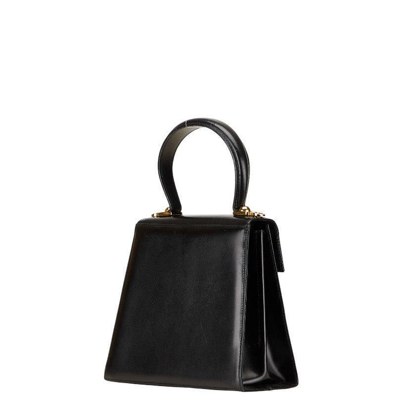 サルヴァトーレフェラガモ ガンチーニ ハンドバッグ ブラック レザー レディース Salvatore Ferragamo 【中古】