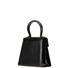 サルヴァトーレフェラガモ ガンチーニ ハンドバッグ ブラック レザー レディース Salvatore Ferragamo 【中古】