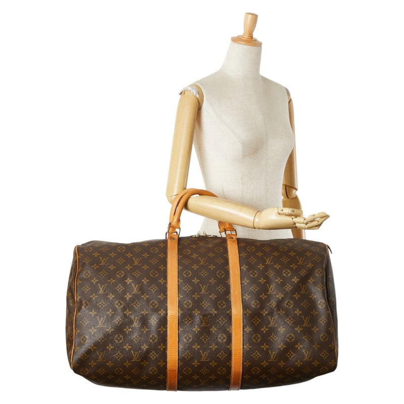 ルイ ヴィトン モノグラム キーポル60 ボストンバッグ トラベルバッグ M41422 ブラウン PVC レザー レディース LOUIS VUITTON 【中古】
