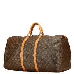 ルイ ヴィトン モノグラム キーポル60 ボストンバッグ トラベルバッグ M41422 ブラウン PVC レザー レディース LOUIS VUITTON 【中古】