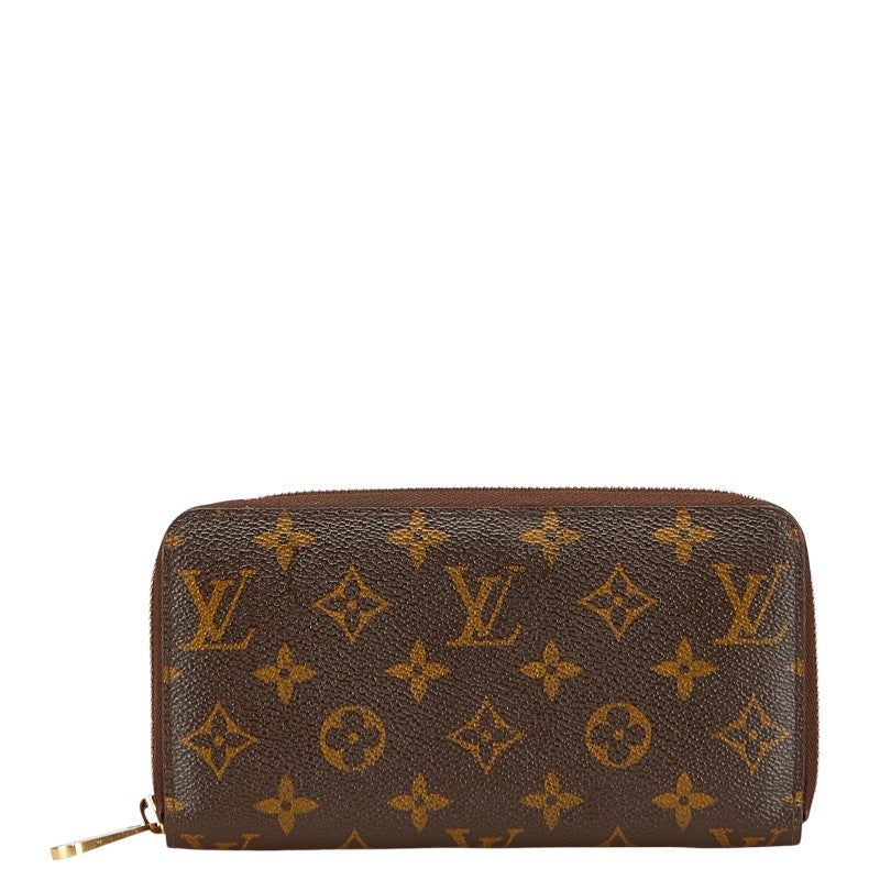 ルイ ヴィトン モノグラム ジッピーウォレット　 ラウンドファスナー 長財布 M60017 ブラウン PVC レディース LOUIS VUITTON 【中古】