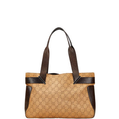 グッチ GGキャンバス トートバッグ 73983 ブラウン キャンバス レザー レディース GUCCI 【中古】